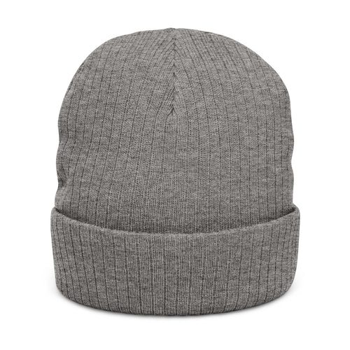 Embroidered 'The Asylum' Ribbed Knit Beanie - Gothic Winter Hat